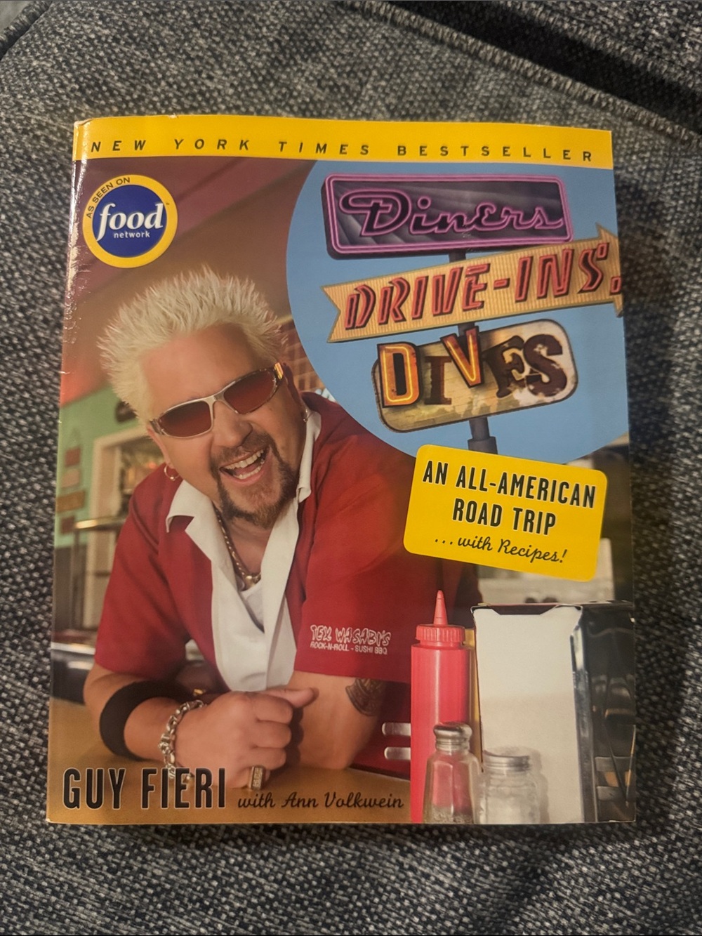 Food Network Guy Fieri Cookbook - Red and Yellow Cover